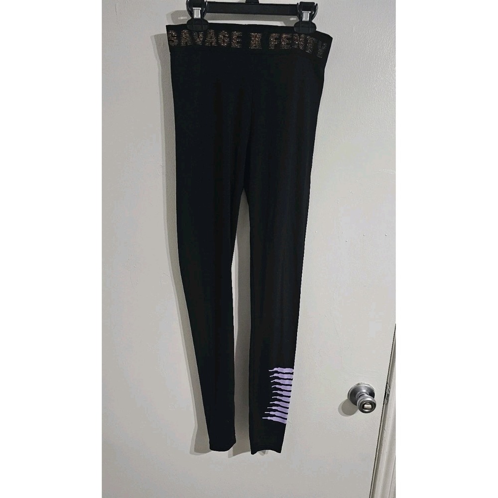 Fenty X Womens Forever Savage Jersey Legging Small Black Lavender Streetwear‎